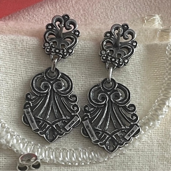 James Avery Retired Vintage Celeste dangle Ear posts - Picture 5 of 11